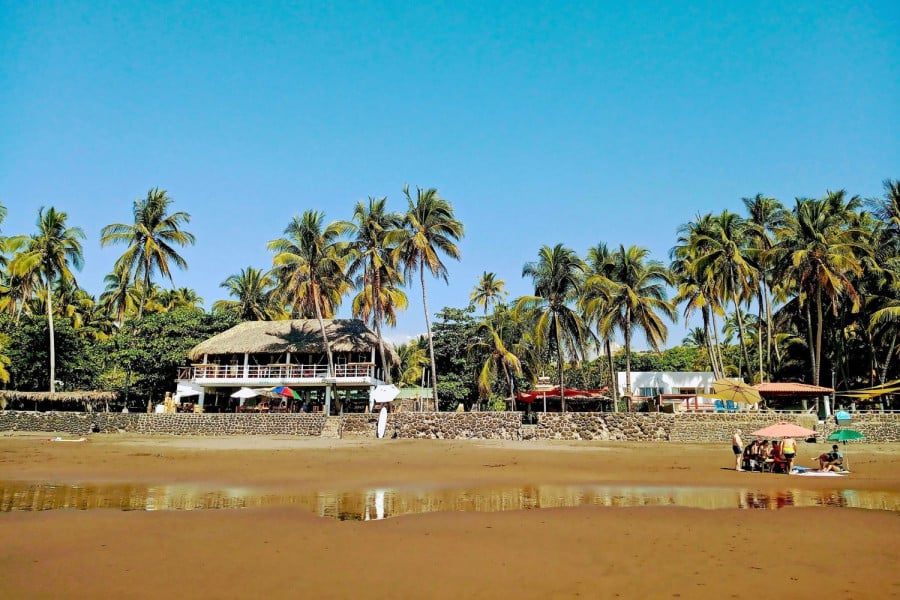 Beach at La Libertad in El Salvador