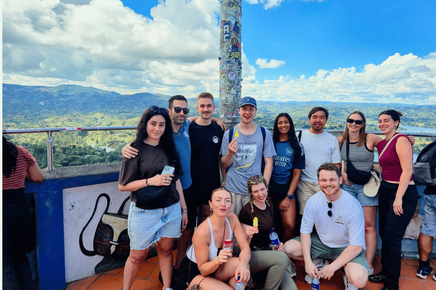 Group travellers in Colombia